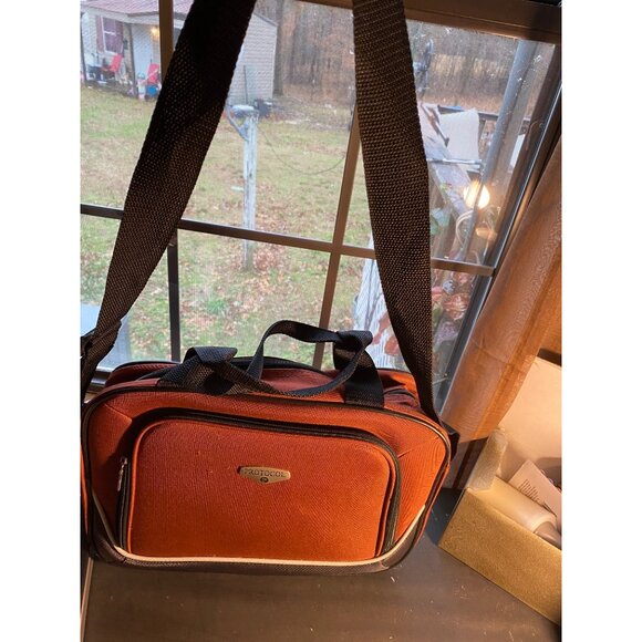 Protocol Carry-On Duffel Bag With Shoulder Strap & Dual Handles In Rust Orange - Picture 7 of 7